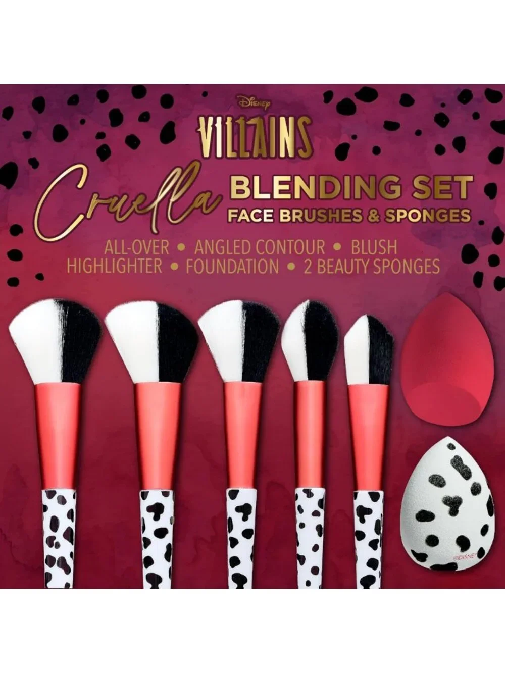 7PC Premium Makeup Brush & Blender Set - All-over, Highlighter, Concealer